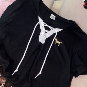 PINK Black and Gold Glitter Shirt!